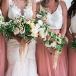 Cabo San Lucas blush bridesmaid dresses