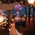 Wedding sparklers first dance